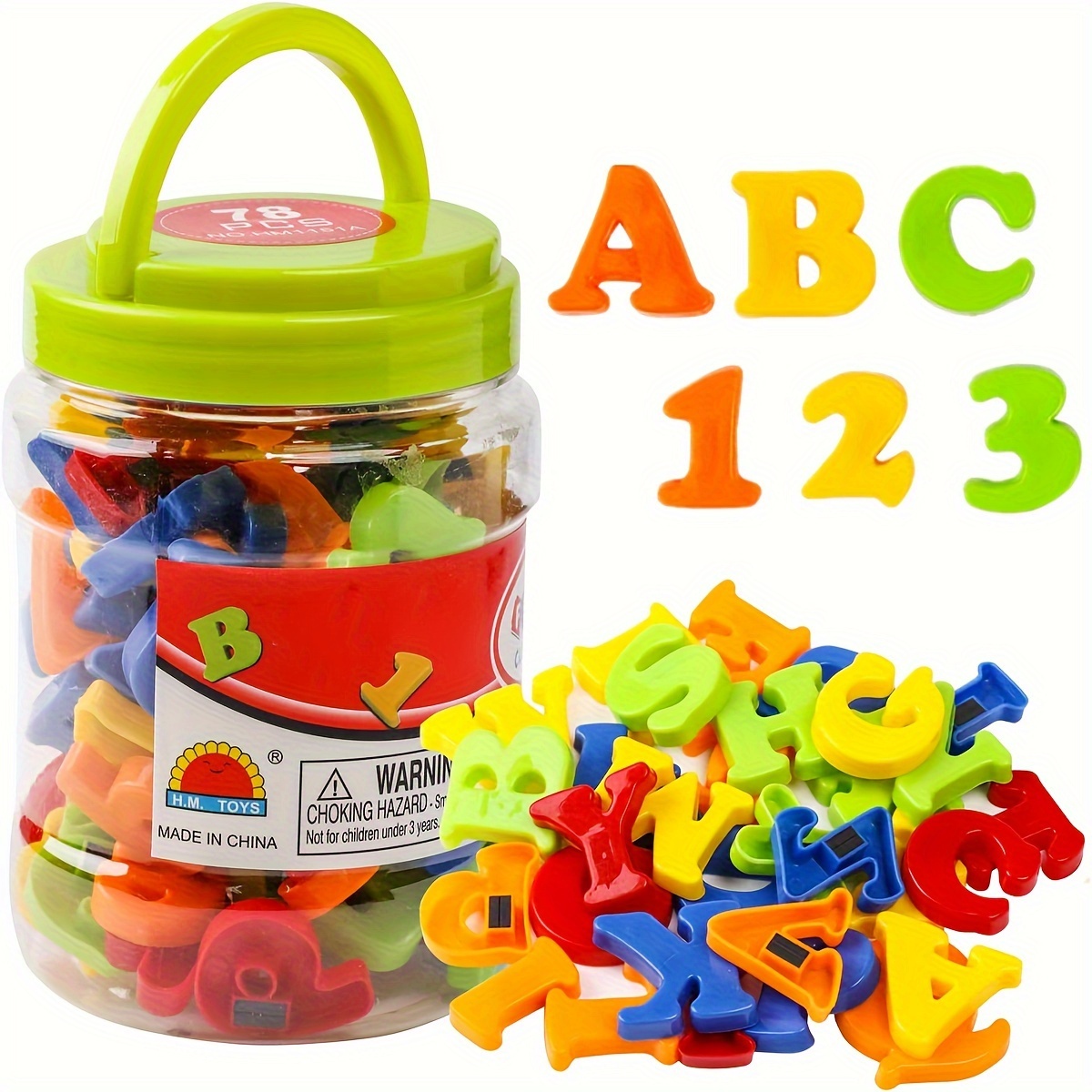 Kids Educational - Alphabet Numbers & More - 78 Uds letras magnéticas números alfabeto,