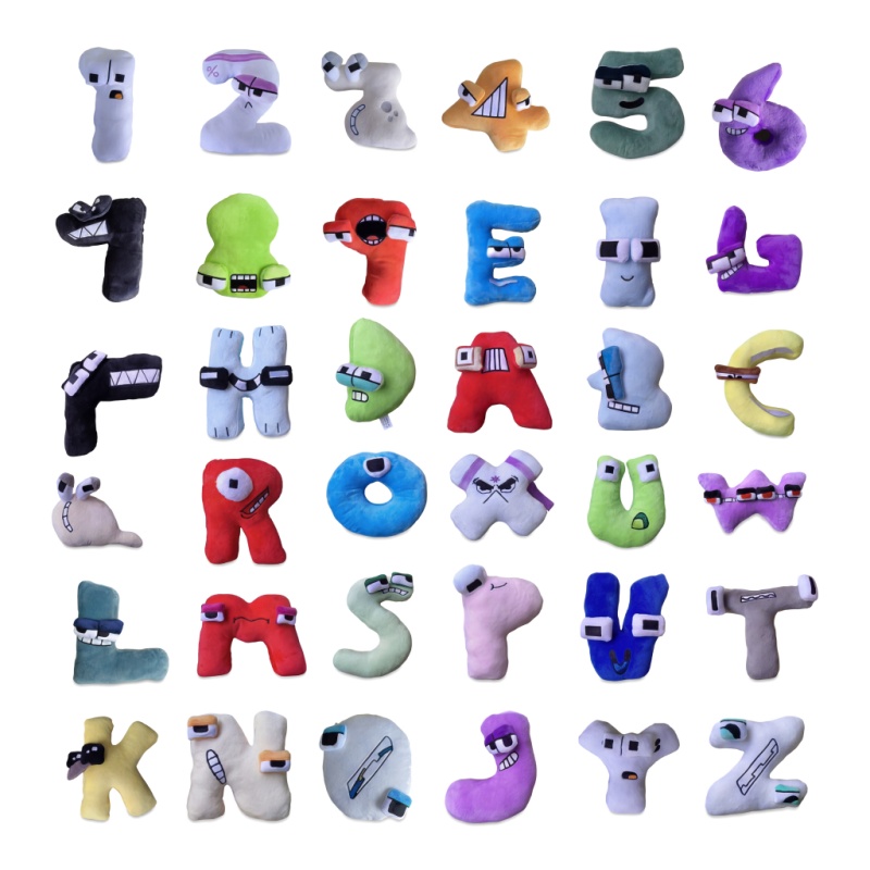 Kids Educational - Alphabet Numbers & More - Juego de 26 Peluches de Letras