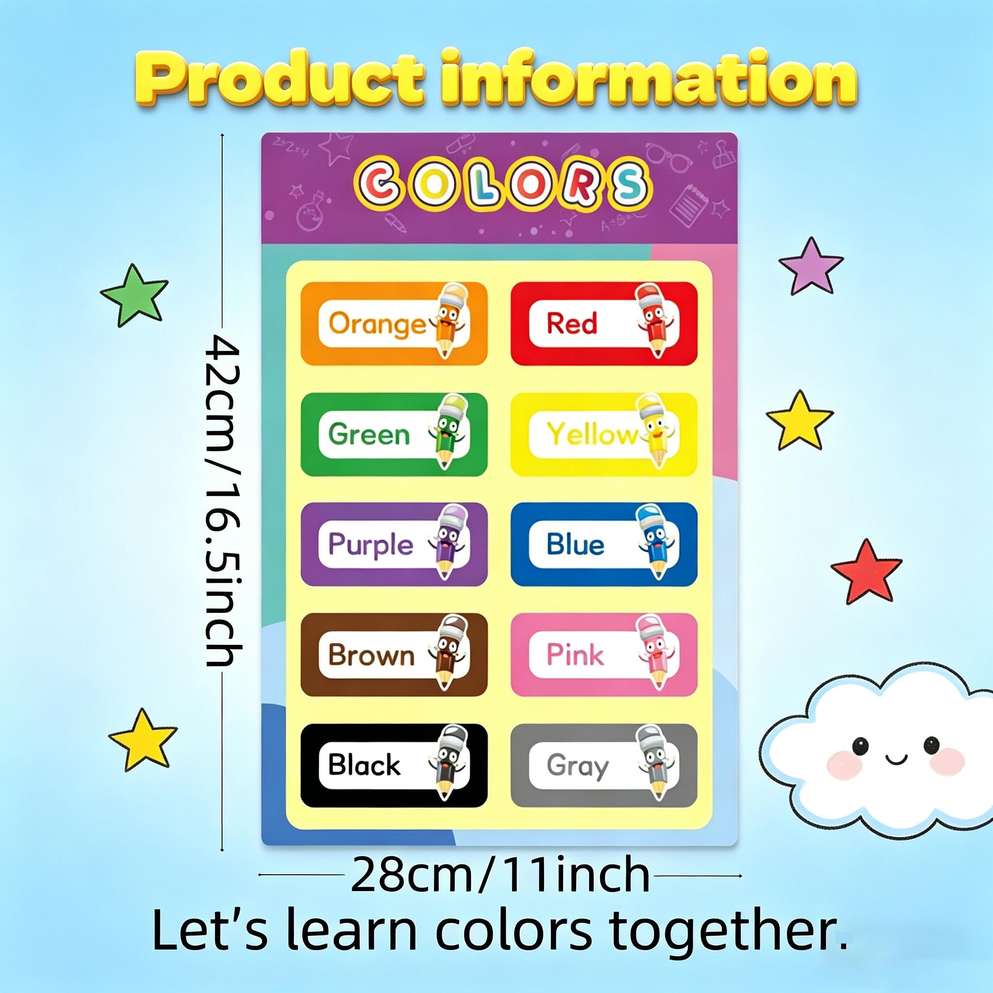 16 Pósters Educativos para Niñ - Kids Educational - Alphabet Numbers & More reseña y precio