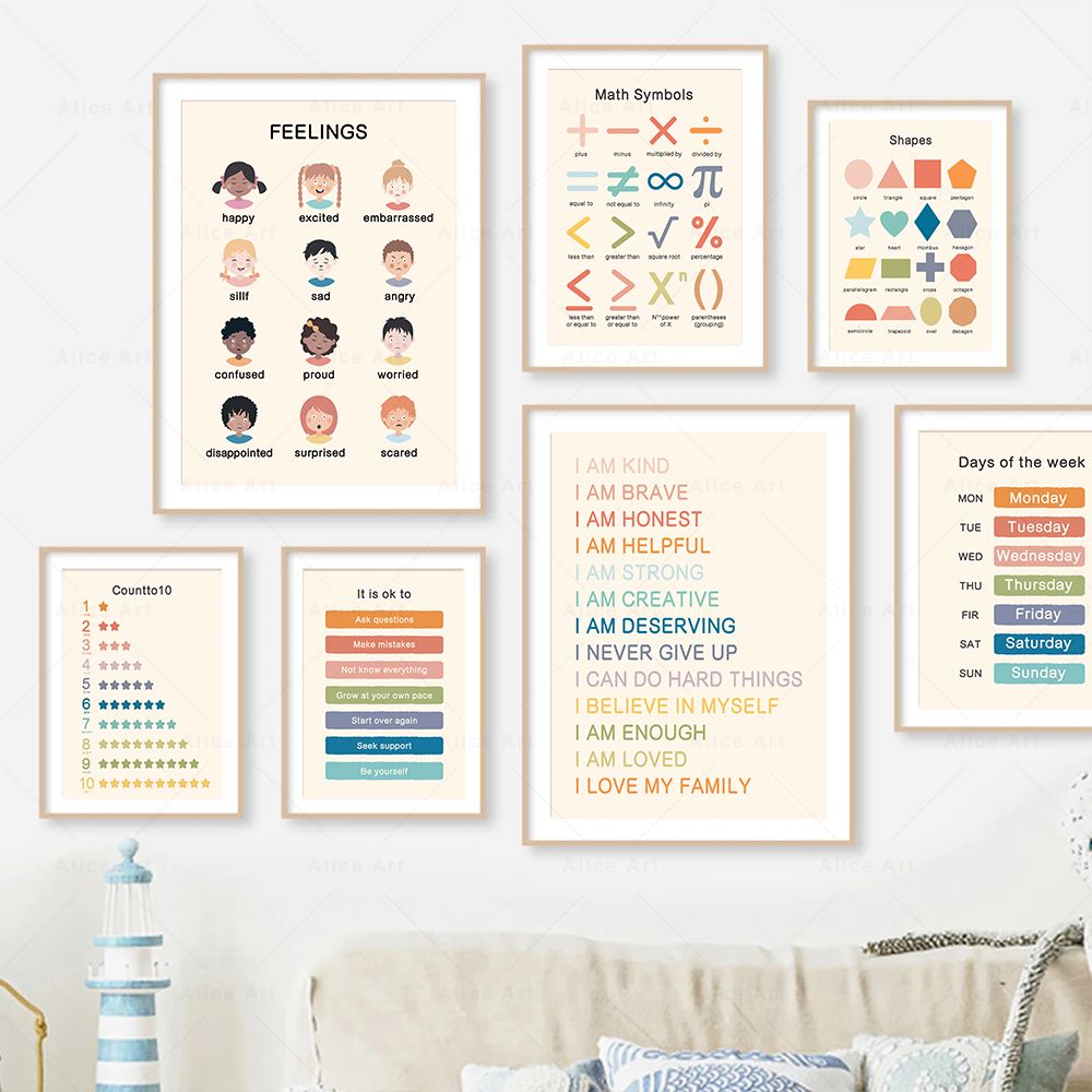 Póster de Aprendizaje de Númer - Kids Educational - Alphabet Numbers & More reseña y precio
