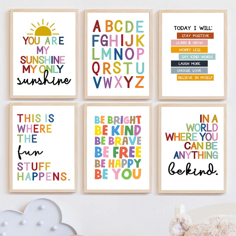 Póster educativo en inglés, al - Kids Educational - Alphabet Numbers & More reseña y precio